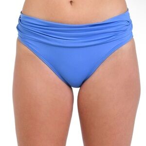 Island Goddess Shirred Band Hipster Swim Bottom - Chambray - Blue - Size 4 NWT